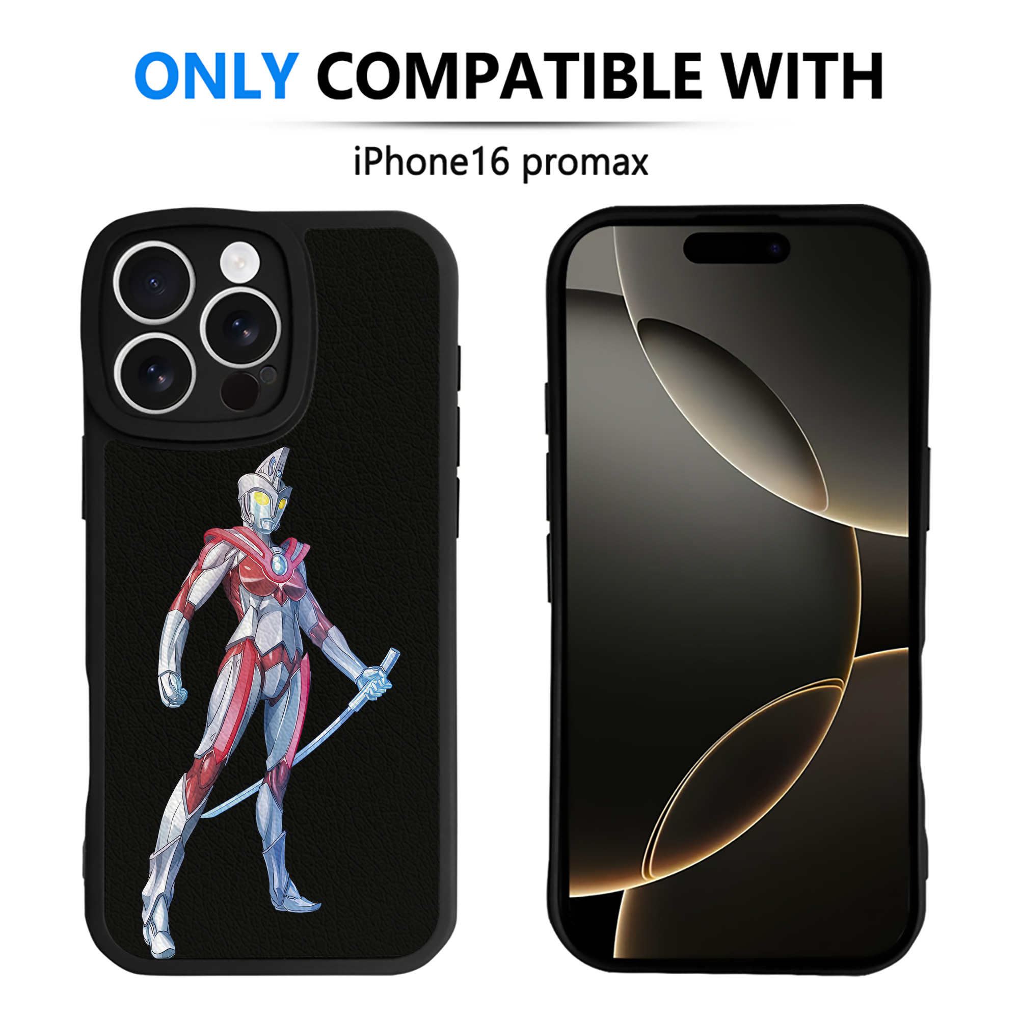 （画像用） ウルトラマン Ultraman 【iPhone 16シリーズ対応】シリコンスマホケース（レザー調） 材質：シリコン